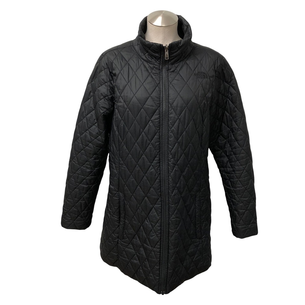 The North Face Quilted Parka Womens XL Black PrimaLoft Insulated Jacket Gorpcore